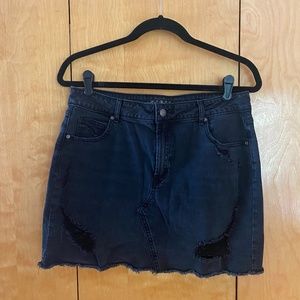 Black Jean Skirt, size 12